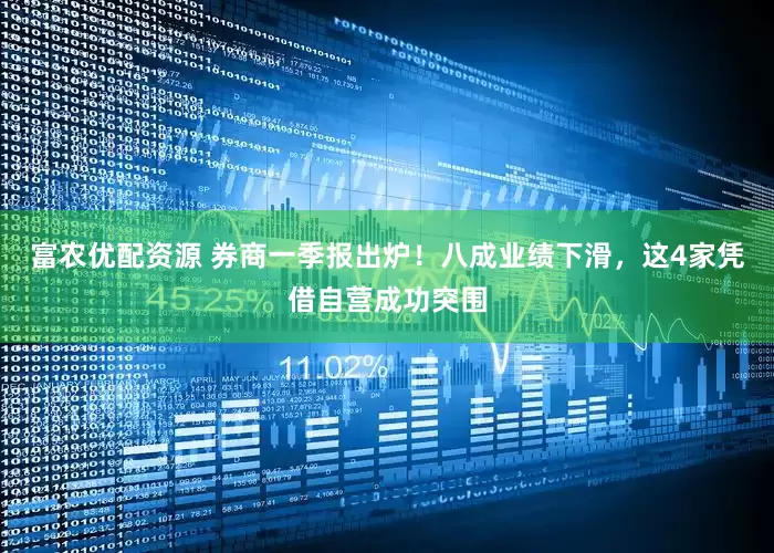 富农优配资源 券商一季报出炉！八成业绩下滑，这4家凭借自营成功突围